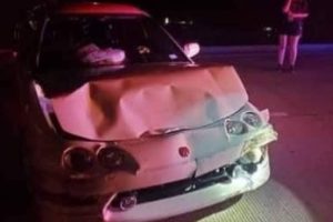 wrecked honda integra after auction