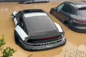 flooded porsches in germany