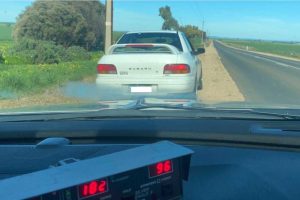 80 year old speeding in a subaru impreza wrx