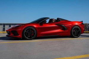 corvette on the road