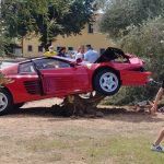 wrecked ferrari testarossa over video