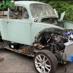 wrecked honda s2000 lives on as vw beetle 02