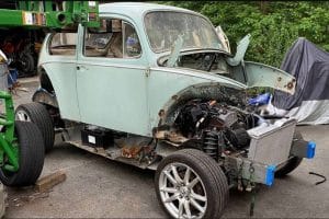 wrecked honda s2000 lives on as vw beetle 02