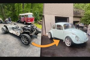 wrecked honda s2000 lives on as vw beetle 03