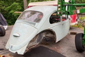 wrecked honda s2000 lives on as vw beetle 07