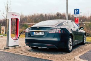 tesla model s while charging