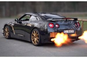 nissan gt-r backfire