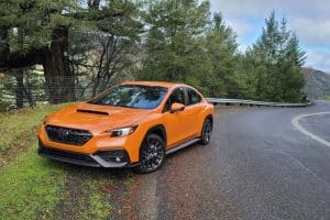 subaru wrx windy road