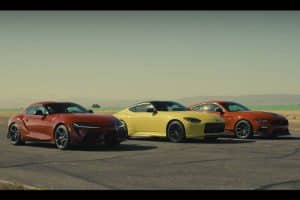 nissaz z coupe vs toyota supra vs ford mustang
