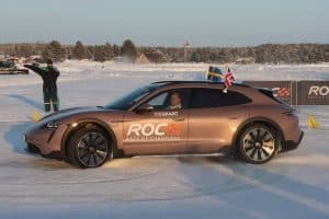 porsche taycan cross turismo donut record