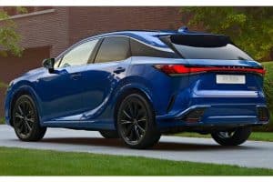 2023-lexus-rx-500h-heat-sapphire-blue-rear-corner