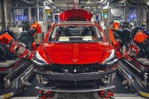 tesla assembly line