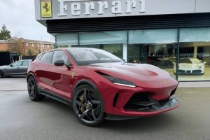 ferrari purosangue at the dealership