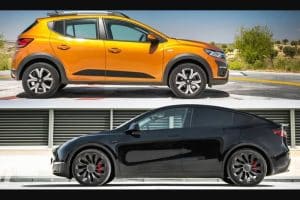 dacia sandero vw tesla model y