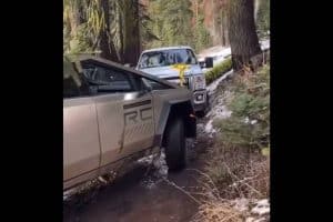 cybertruck towed by ford