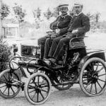 Opel Patent Motorwagen System Lutzmannwith Heinrich Opel rightand Opel Plant Manager Sedlazcekin 1899