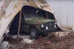 abandoned mercedes g wagen