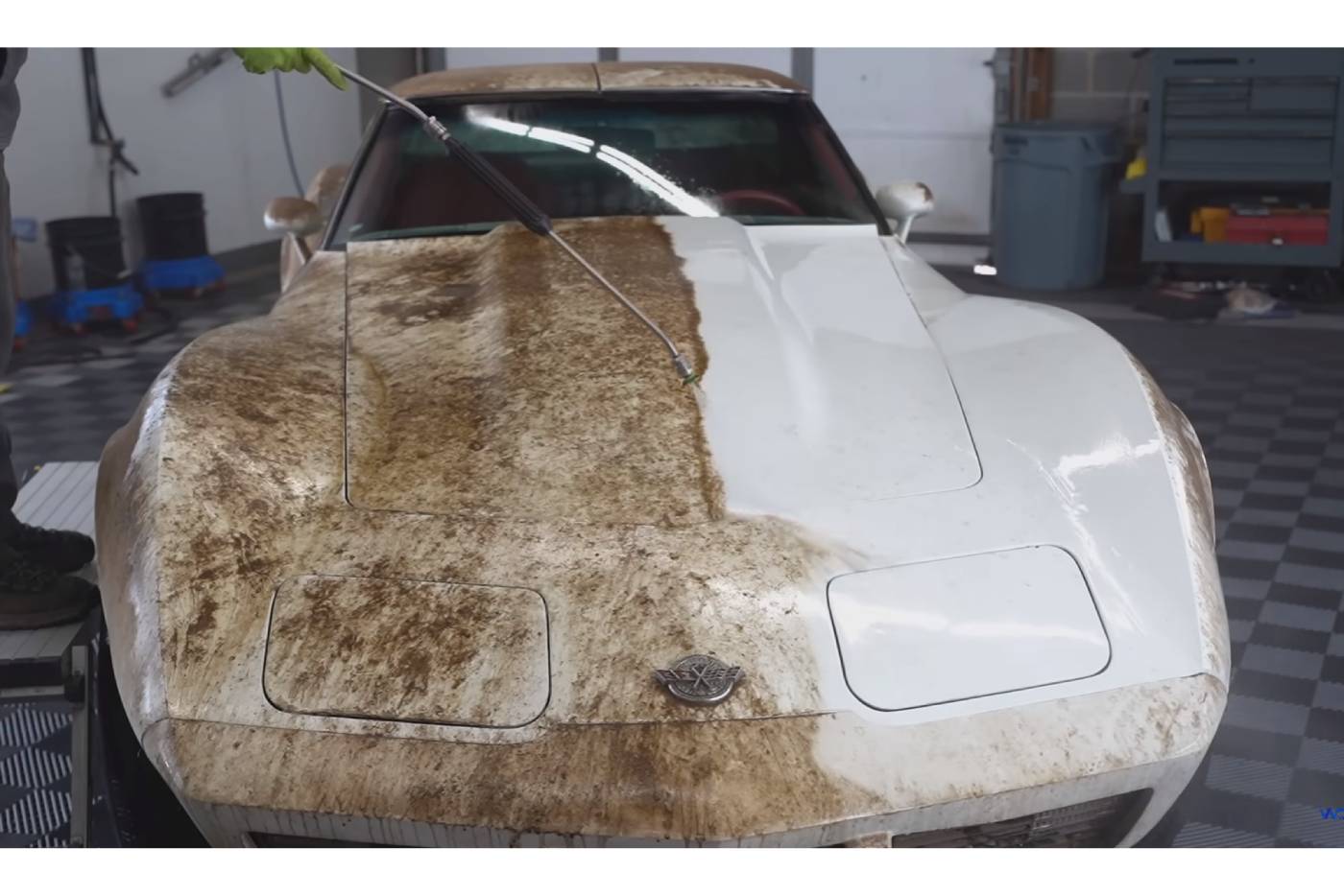 Corvette άλλαξε χρώμα μετά από πλύσιμο (+video)