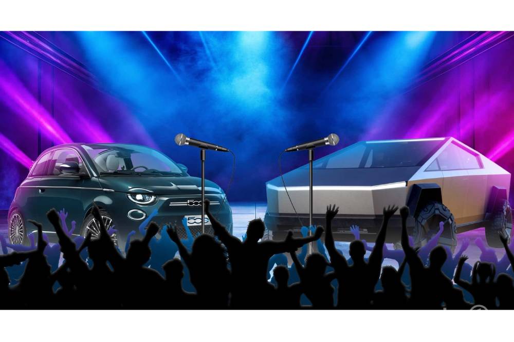 Η Fiat συγκρίνει το 500e με το Cybertruck (+video)