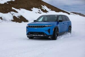 Cold weather testing of the all-new 2024 Jeep® Wagoneer S in New Zealand, the brands first global battery-electric vehicle.