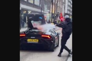 huracan catches fire
