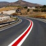 red stripe road in spain