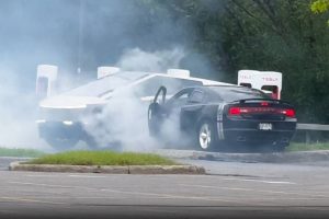 cybertruck charger mayhem