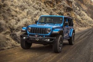 New 2024 Jeep® Wrangler Rubicon X 4xe with available factory-installed 8,000-lb.-capacity Warn winch