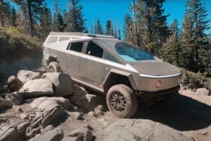 cybertruck off road broken suspension