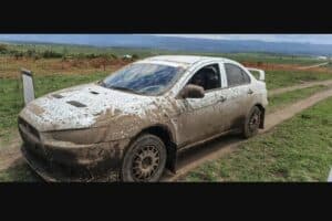 mitsubishi evo recce car