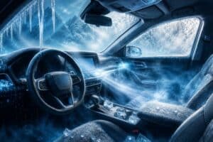 freezing car interior