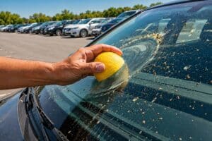 lemon on windshield